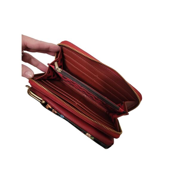 Nikky Crossbody Wallet Detachable Case Multicolor Zipper Adjustable Strap - Picture 7 of 9